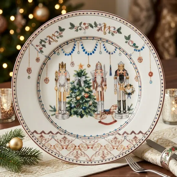 Plato Decorativo Navideño Cascanueces