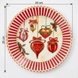 Plato Decorativo Navideño Esferas Clásicas - vista 2
