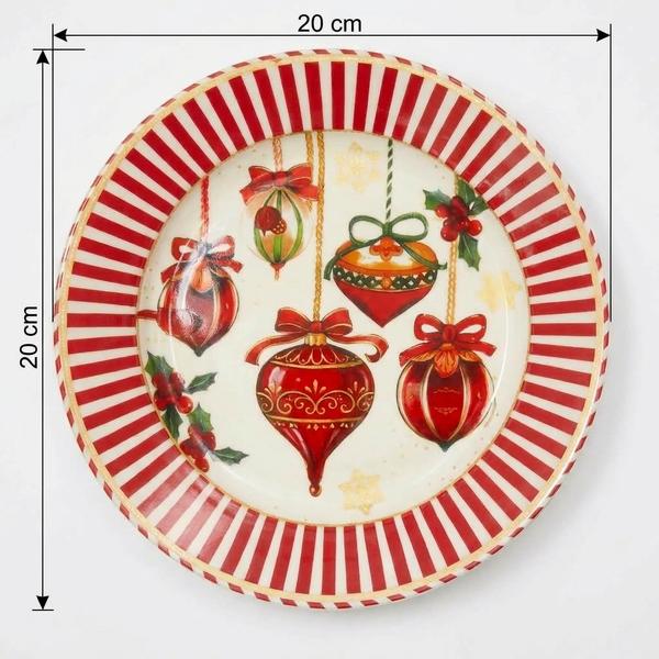Plato Decorativo Navideño Esferas Clásicas - Vista secundaria