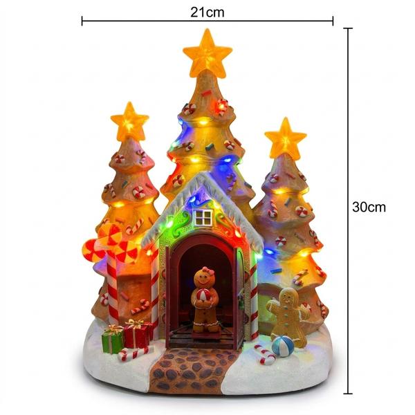Árbol Dulce de Navidad con Casita de Galleta - Vista secundaria