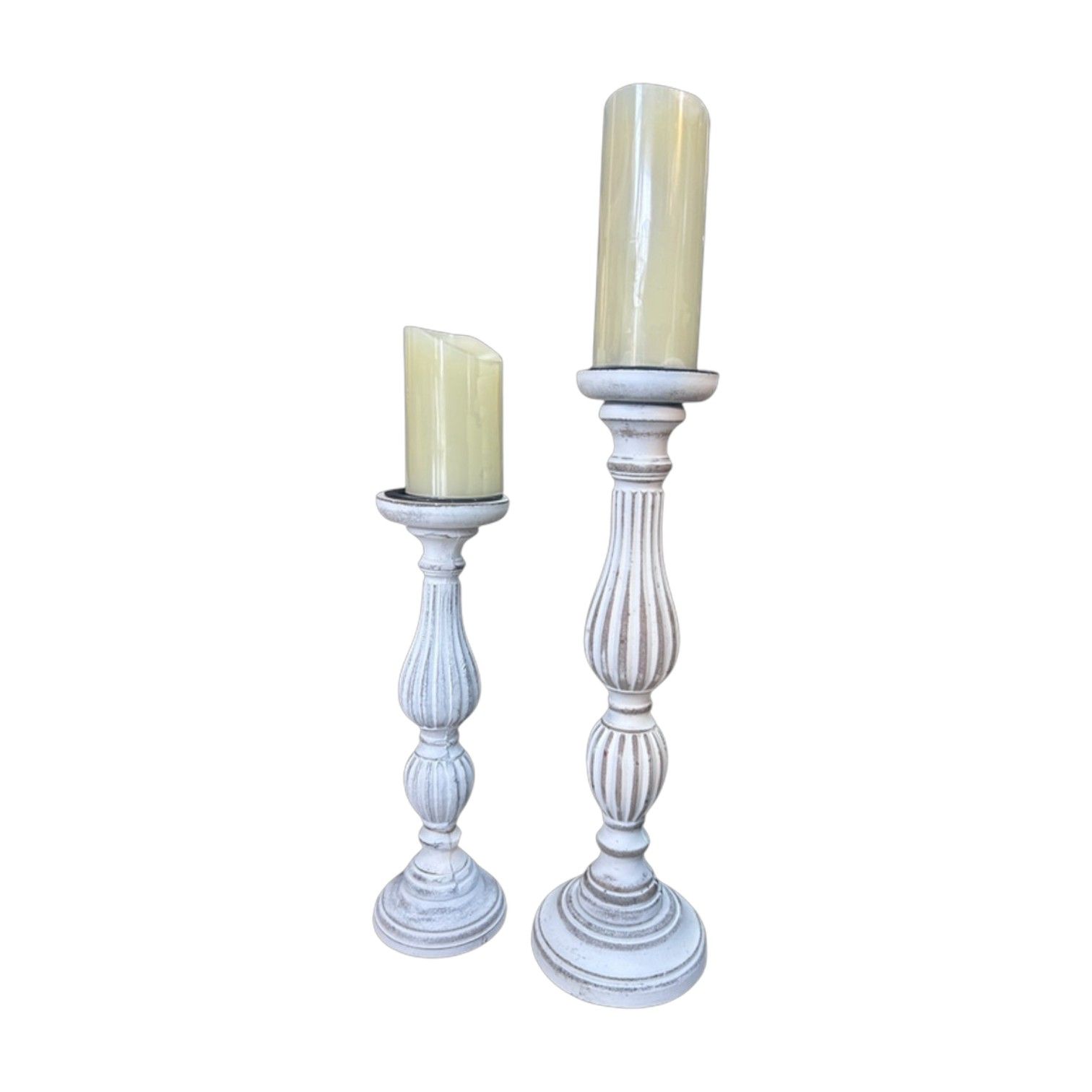 Set de candelabros x2 en madera importados de la India