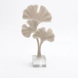 Escultura Hojas Ginkgo Marfil - vista 3