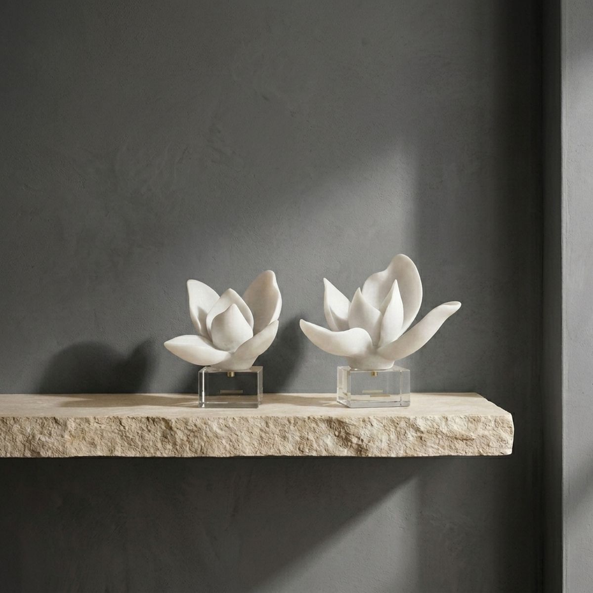 Acento Decorativo Flor de Loto Alto