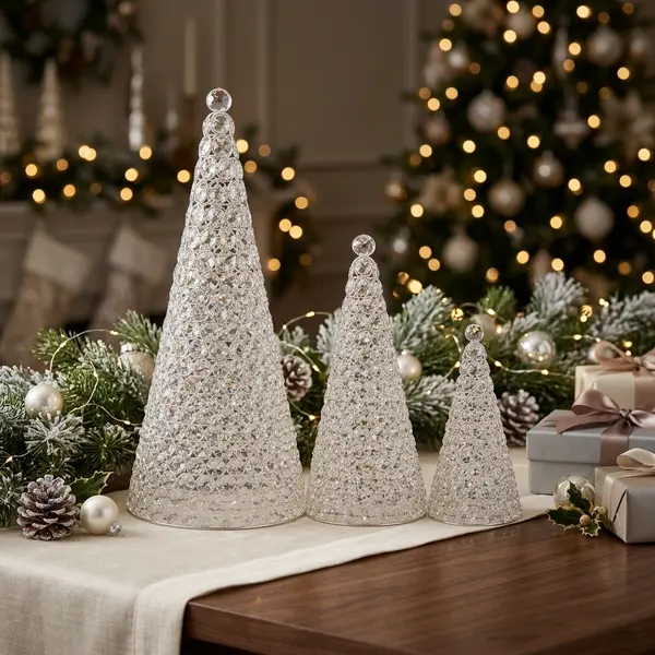 Set de Árboles Decorativos Cristal Brillante