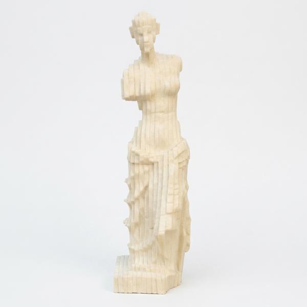 Escultura Clasica Fragmentada tono marfil - Imagen 4