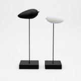Set Esculturas Ave Minimalista Blanco & Negro - vista 2