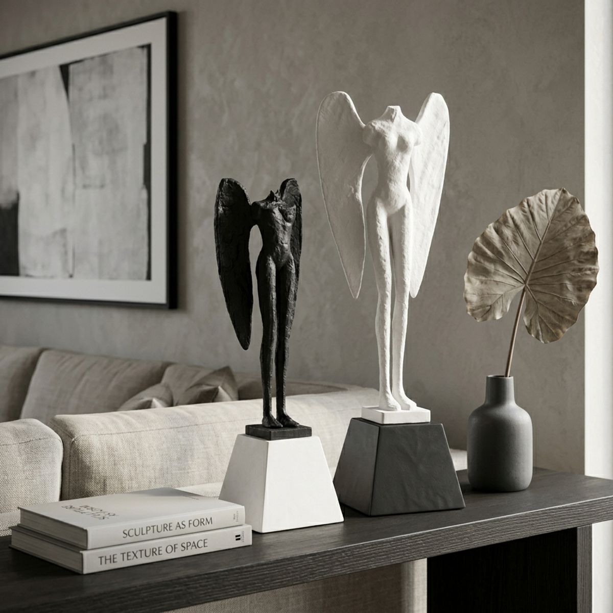 Escultura Ángel Éter Blanco