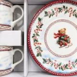 Set Navideño Tazas y Plato Osito Invernal - vista 3
