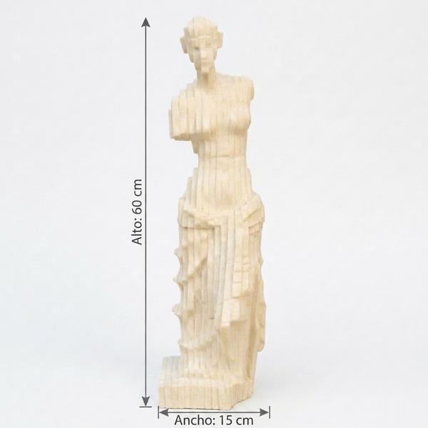 Escultura Clasica Fragmentada tono marfil - Imagen 2
