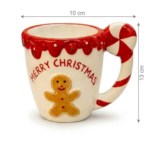 Mug Gingerbread Rojo - Vista secundaria