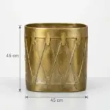 Tambor Decorativo Dorado Imperial Alto - vista 2