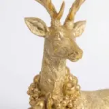 Ciervo Escultórico Dorado Navideño - vista 3