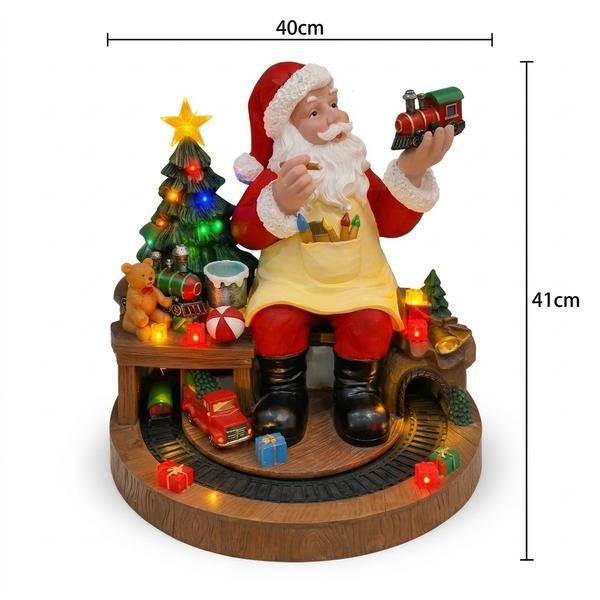 Santa Claus Taller Navideño con Tren Luminoso - Vista secundaria