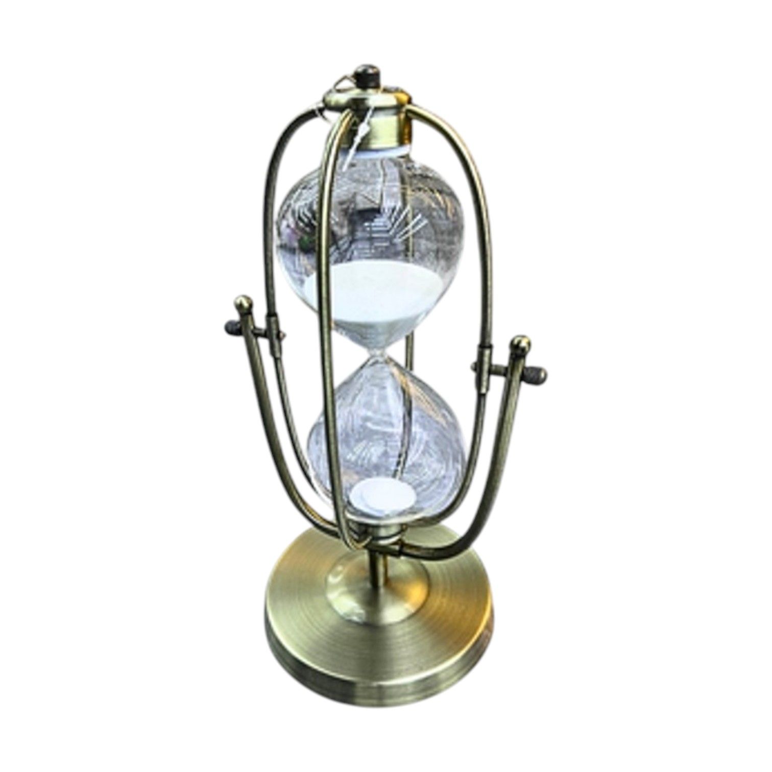 Reloj de arena en acero dorado