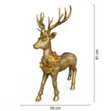 Ciervo Decorativo Dorado Navideño - vista 2