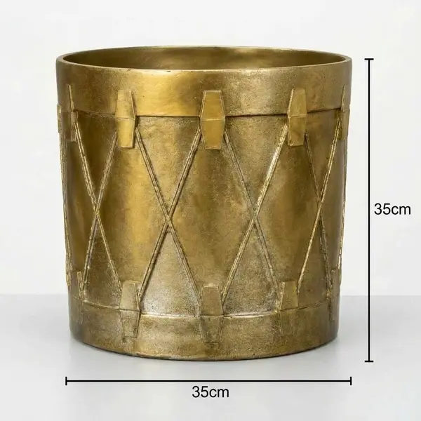 Tambor Decorativo Dorado Imperial medio - Vista secundaria