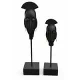 Escultura Rostro Étnico Negro Grande - vista 3