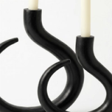 Set x2 de Candelabros en acero negro - vista 3