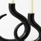 Set x2 de Candelabros en acero negro - vista 3