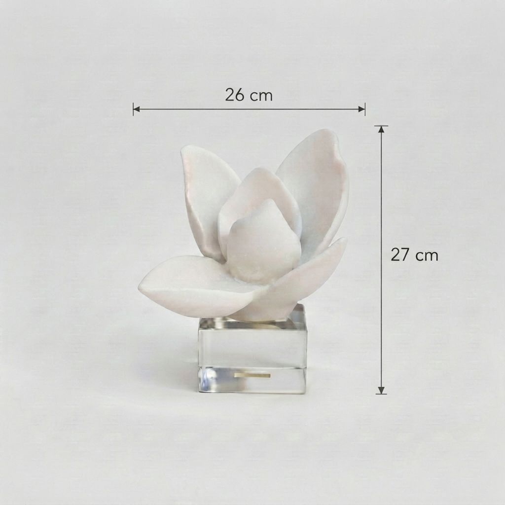 Escultura Decorativa Flor de Loto Alto - Imagen 2