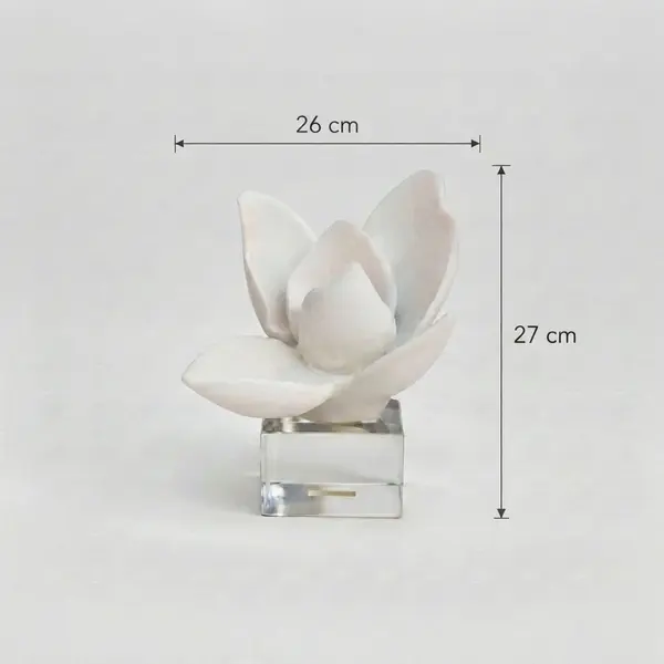 Acento Decorativo Flor de Loto Alto - Vista secundaria