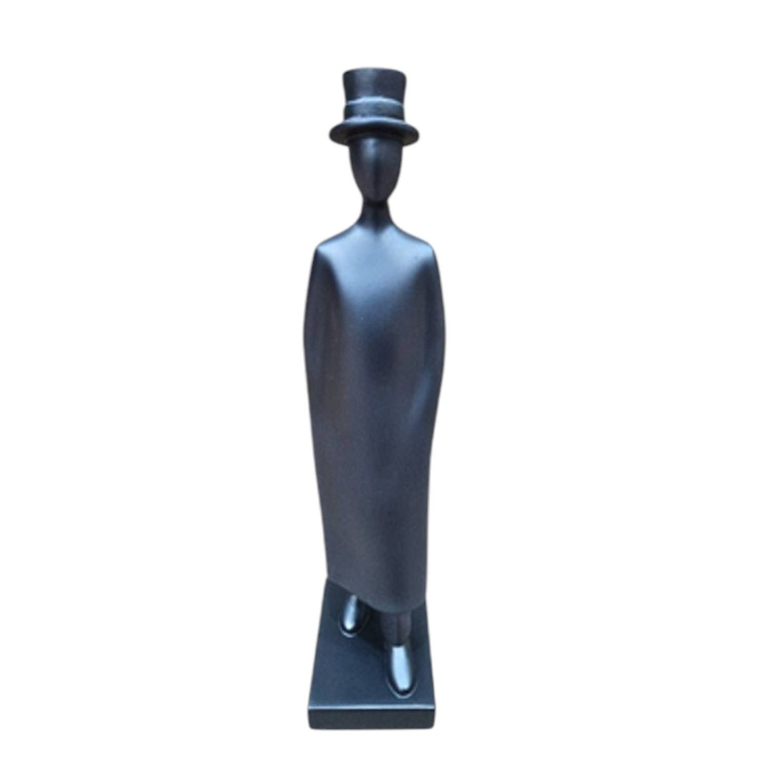 Escultura hombre en resina negro