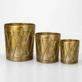Tambor Decorativo Dorado Imperial Alto - vista 4