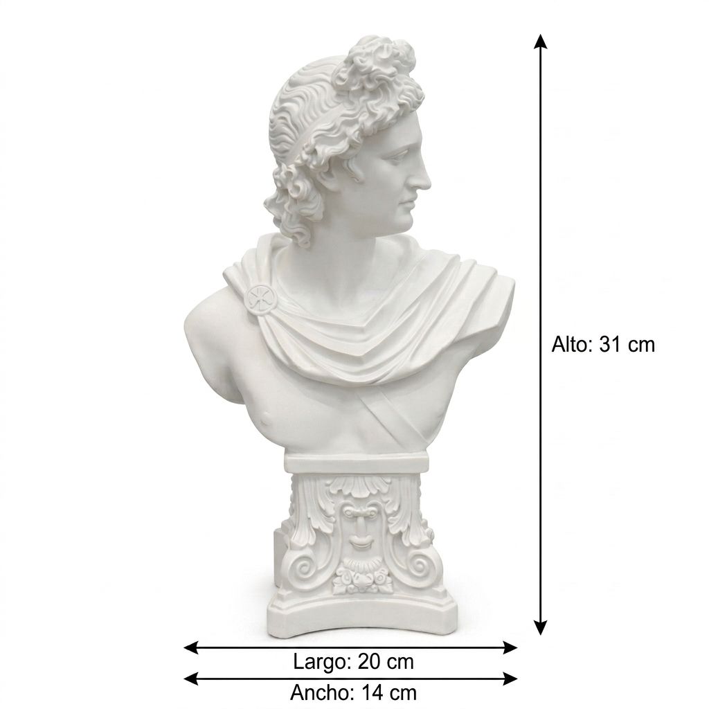 Escultura Apolo Clásico Marfil - Imagen 2