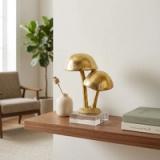 Escultura Decorativa Fungi Dorado - vista 1