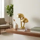 Escultura Decorativa Fungi Dorado - vista 1