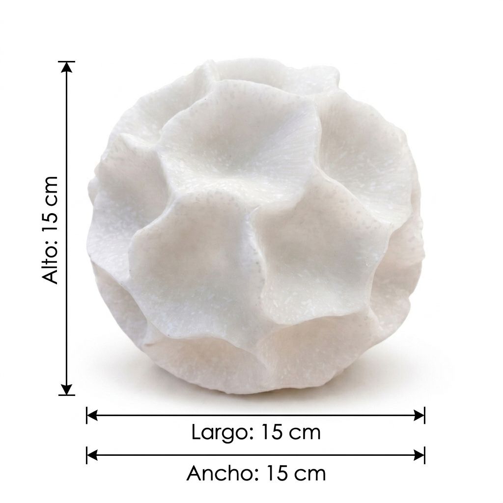 Esfera Orgánica Coral Blanco - Imagen 2
