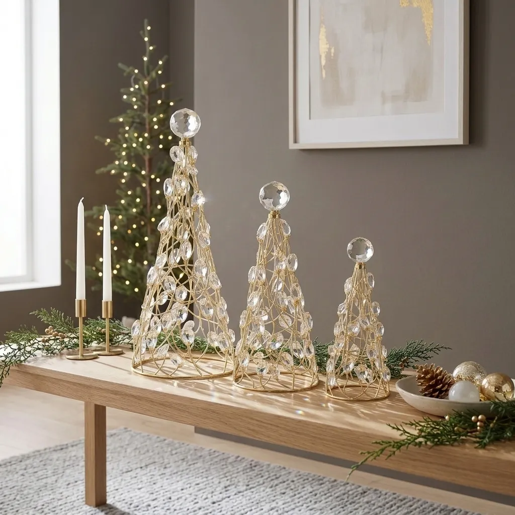 Set Árboles Navideños Cristal Imperial