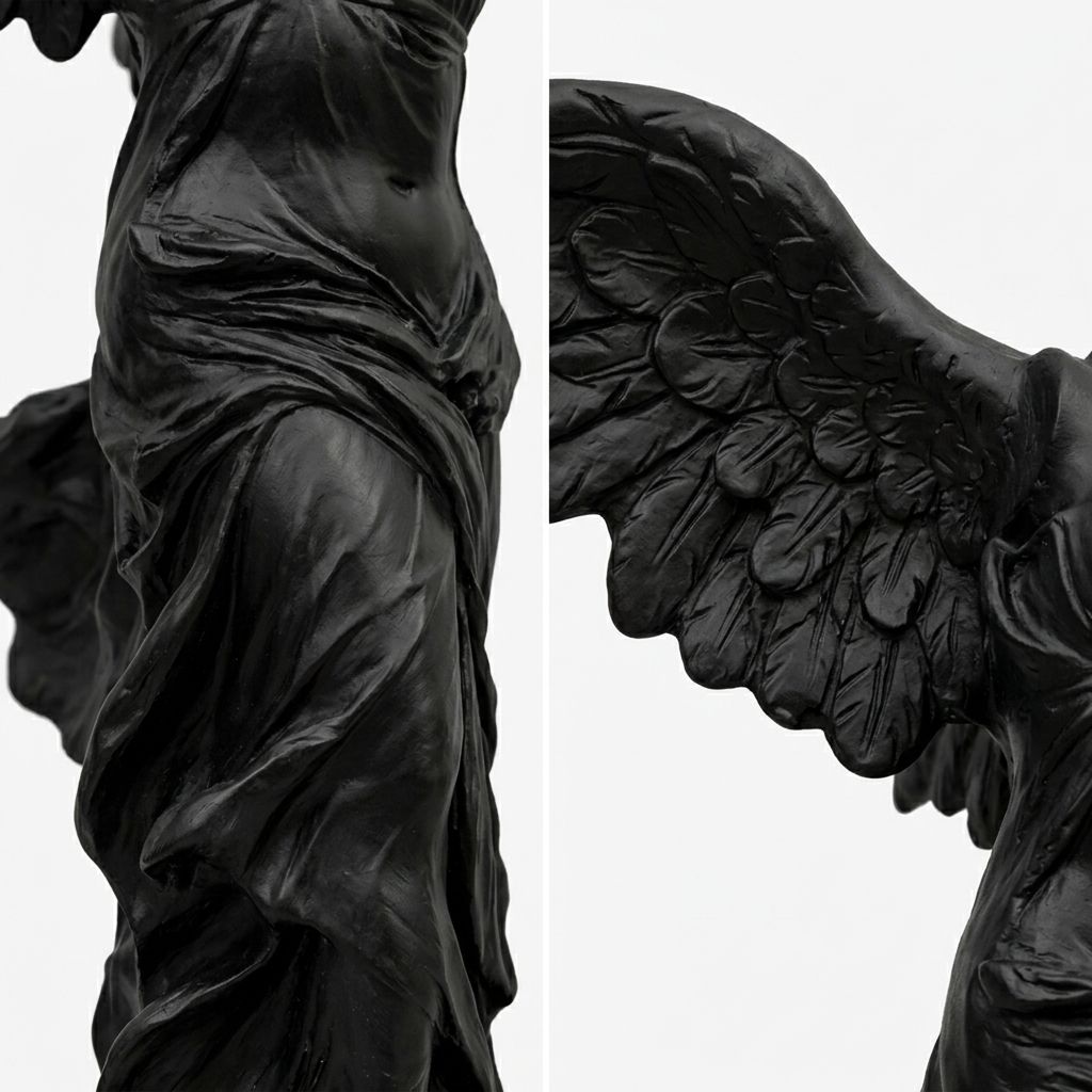 Escultura Victoria Alada Negra - Imagen 3