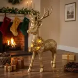 Ciervo Decorativo Dorado Navideño - vista 1
