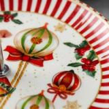 Plato Decorativo Navideño Esferas Festivas - vista 3
