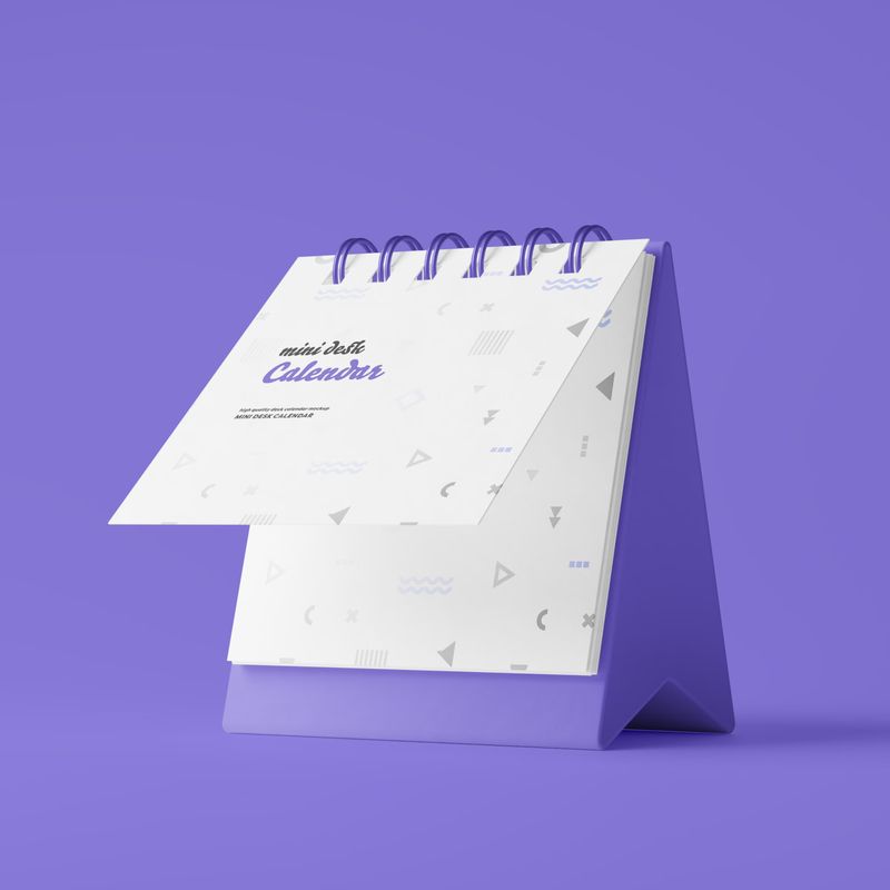 Mini Desk Calendar PSD Mockup 5