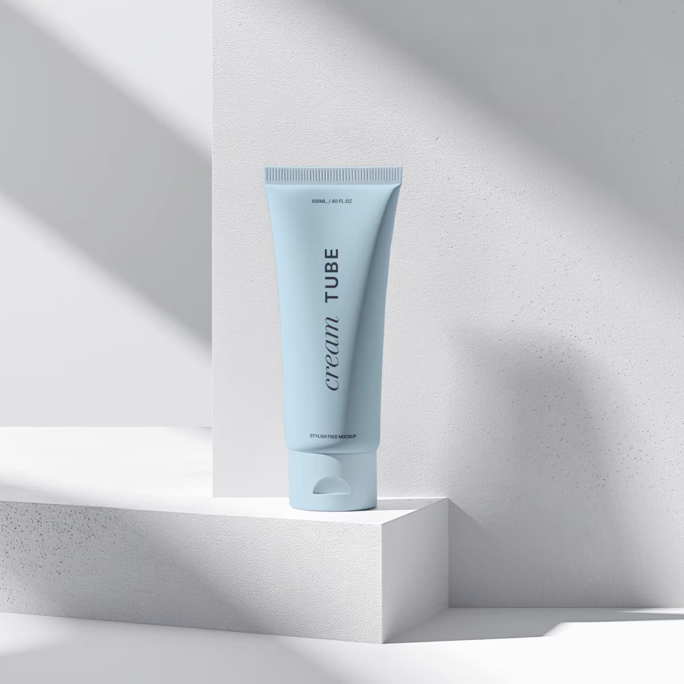 Free Minimalistic Cream Mockup