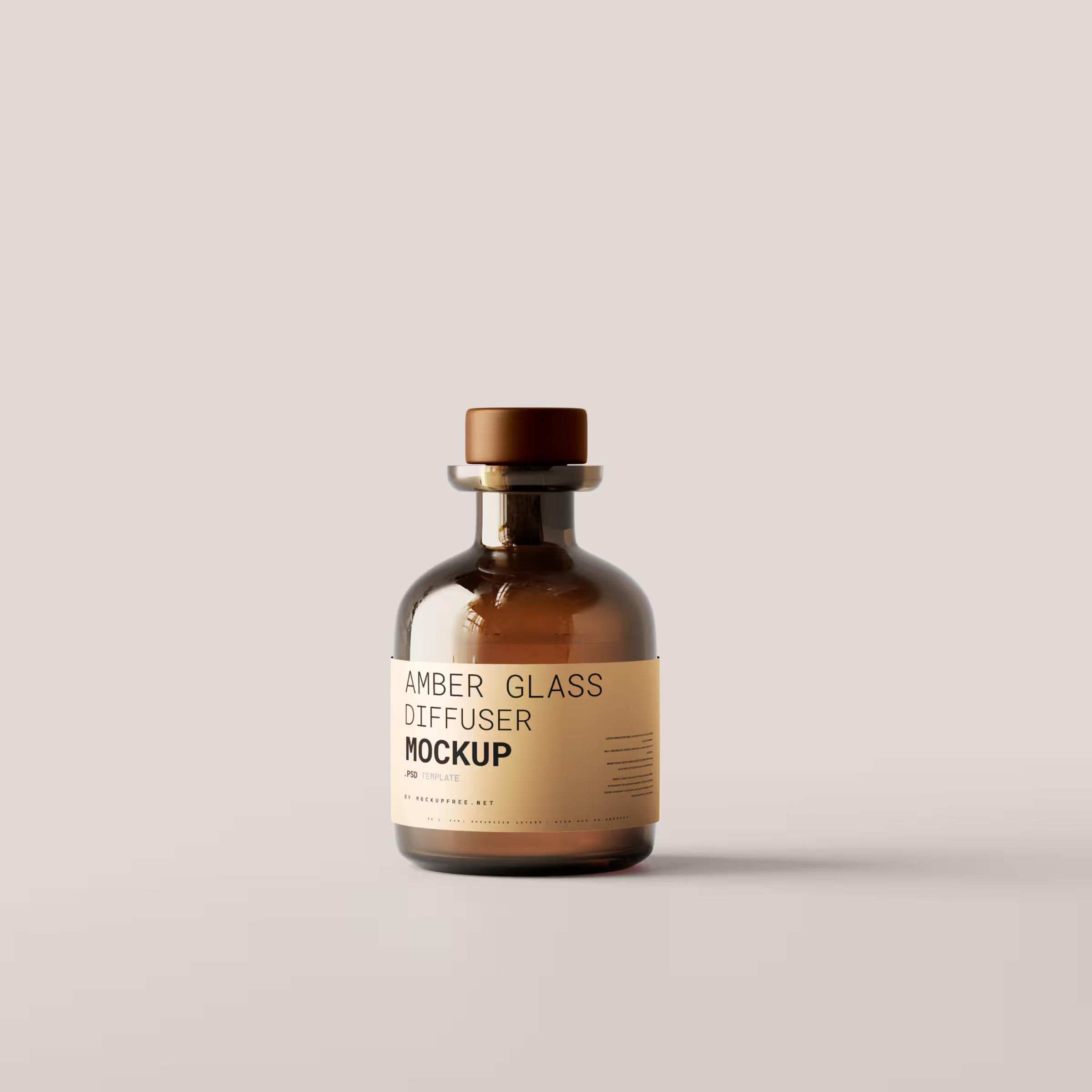 Amber Glass Reed Diffuser Mockups 2