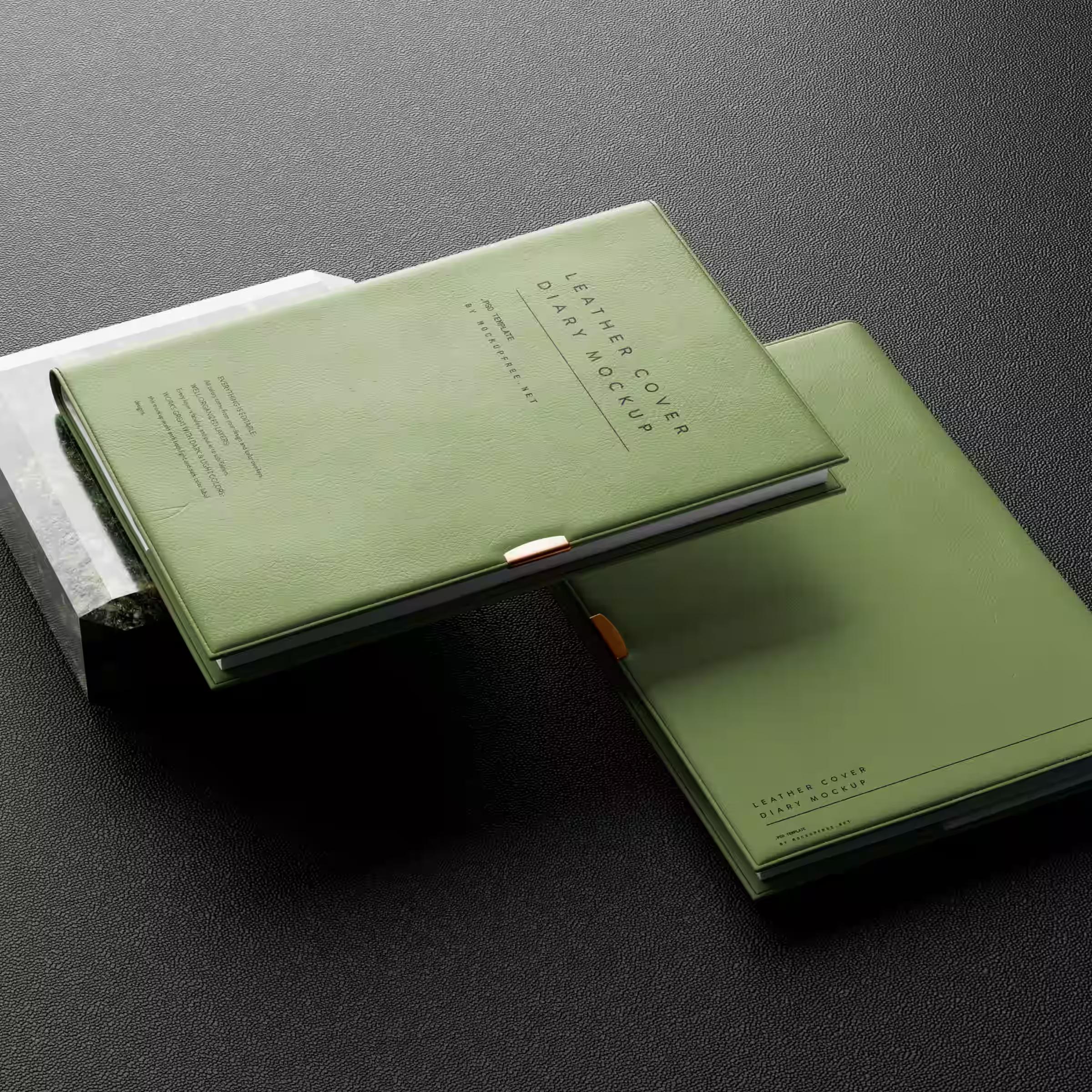Leather Cover Diary Mockup 5