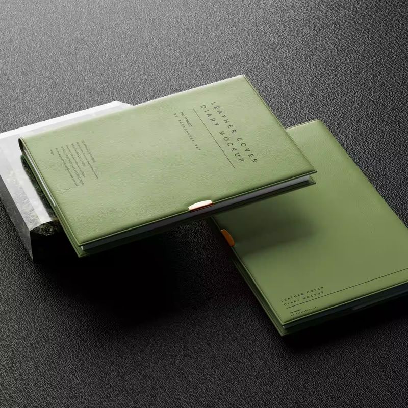 Leather Cover Diary Mockup 5