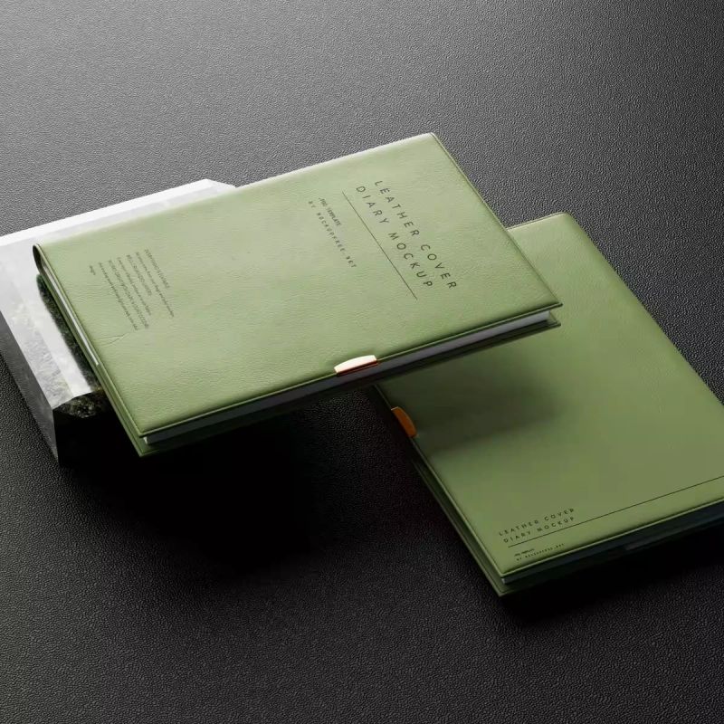Leather Cover Diary Mockup 5