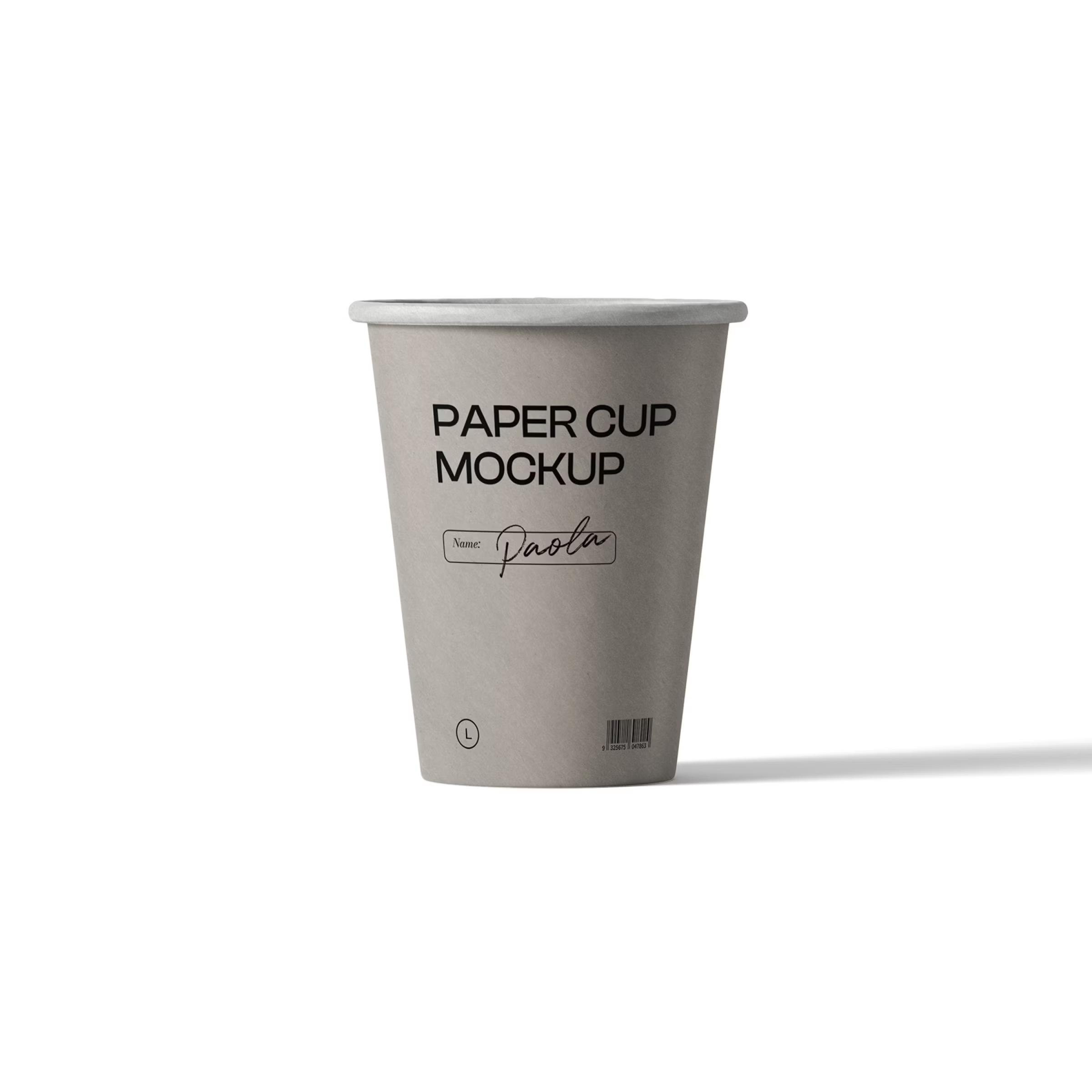 Free Paper Cup Mockup V5 Front View