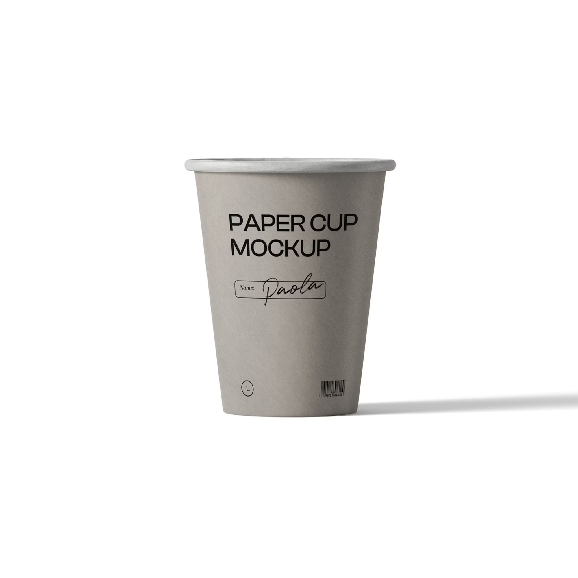 Free Paper Cup Mockup V5 Front View