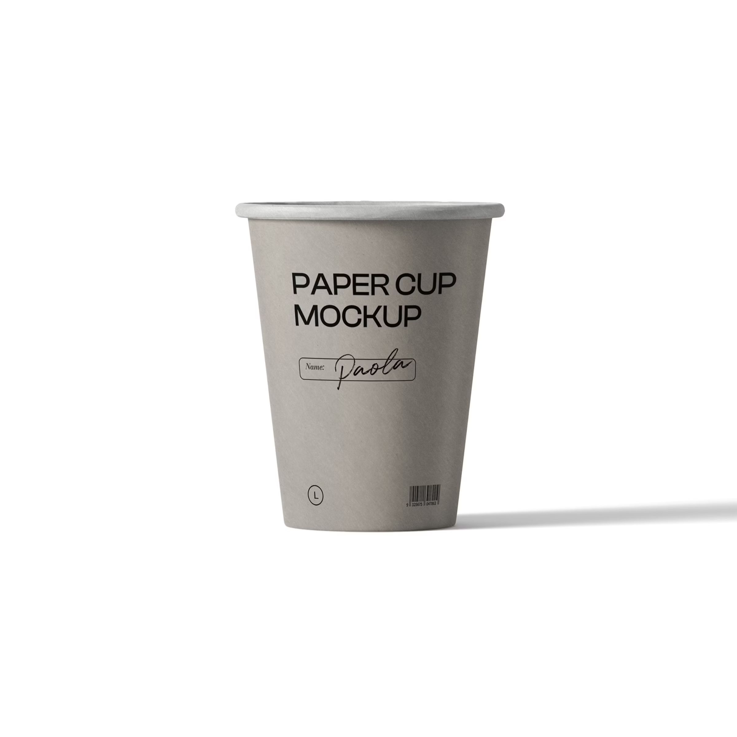 Free Paper Cup Mockup V5 Front View