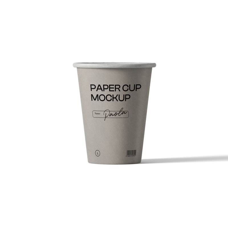 Free Paper Cup Mockup V5 Front View