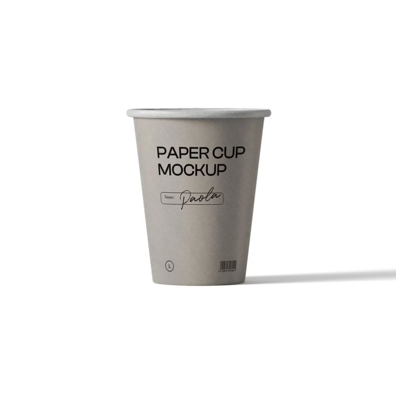 Free Paper Cup Mockup V5 Front View