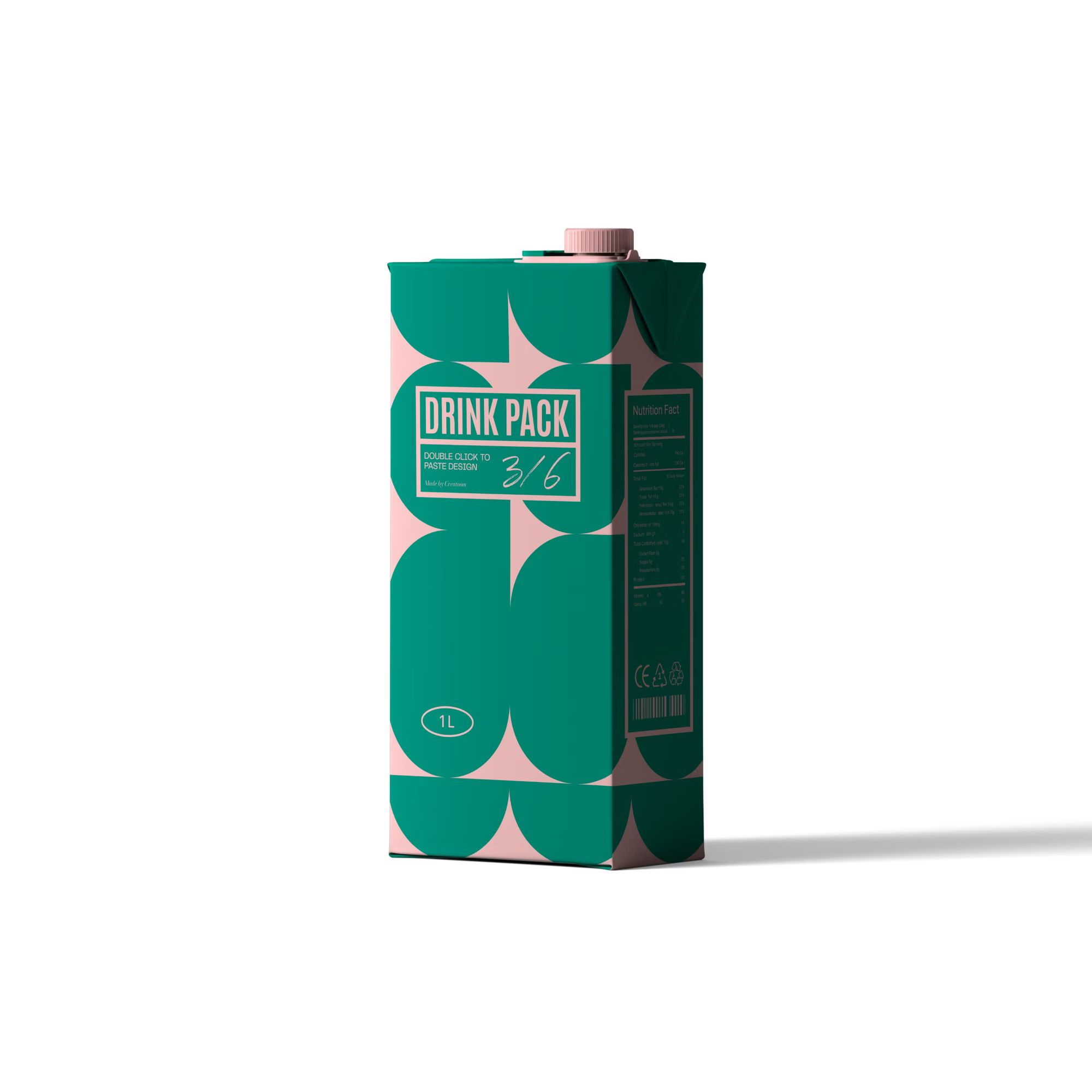 Free Drink Pack Mockup V2 Front View