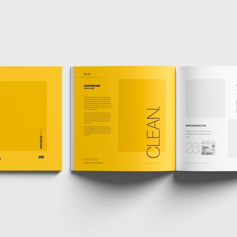 Free Square Magazine Mockup 2