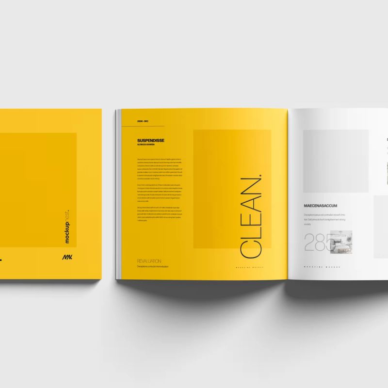 Free Square Magazine Mockup 2