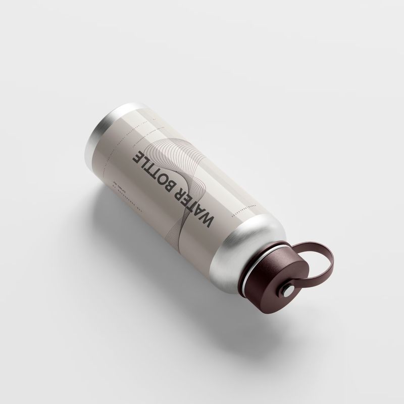 Aluminum Water Bottle Mockup 5